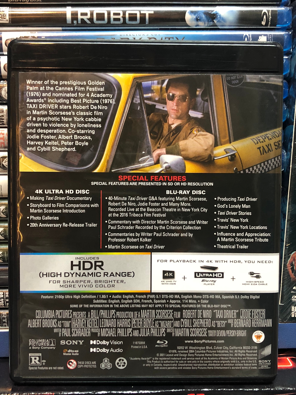 Taxi Driver 4K Blu-Ray (from Columbia Classics Collection Vol. 2) – fílmico